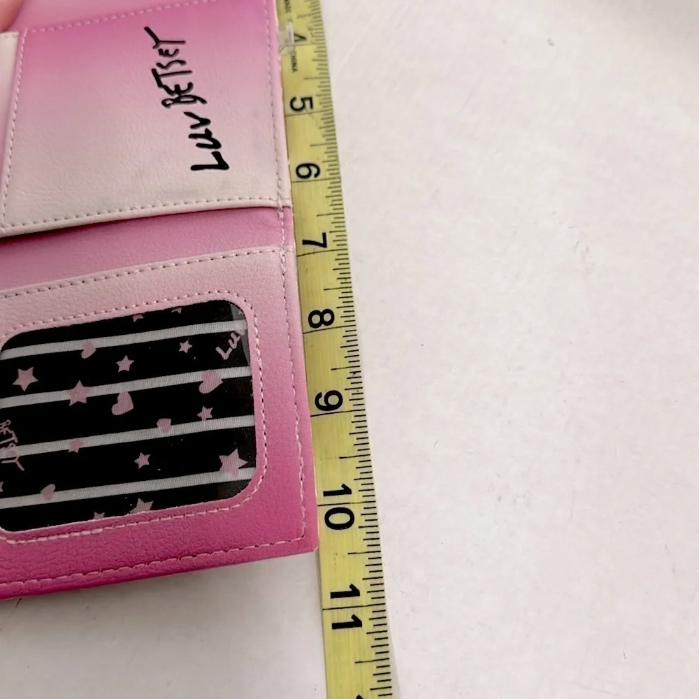 Betsey Johnson LUV BETSEY Flap Wallet -  Pretty Shades Of Pink EUC